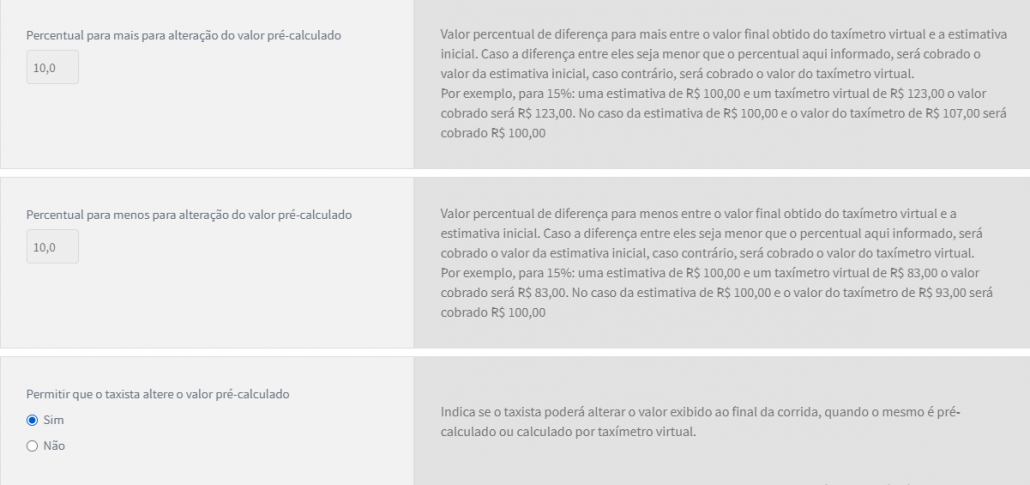 Tipos de cálculo na plataforma da Machine