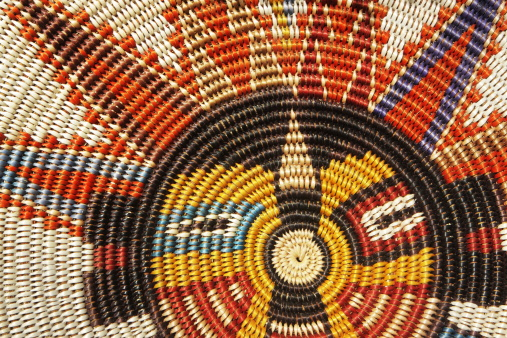 This is a picture of weaving done by American Indians. This is a picture of weaving done by American Indians.