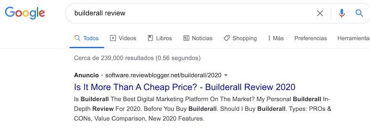 Builderall Review PPC Ad