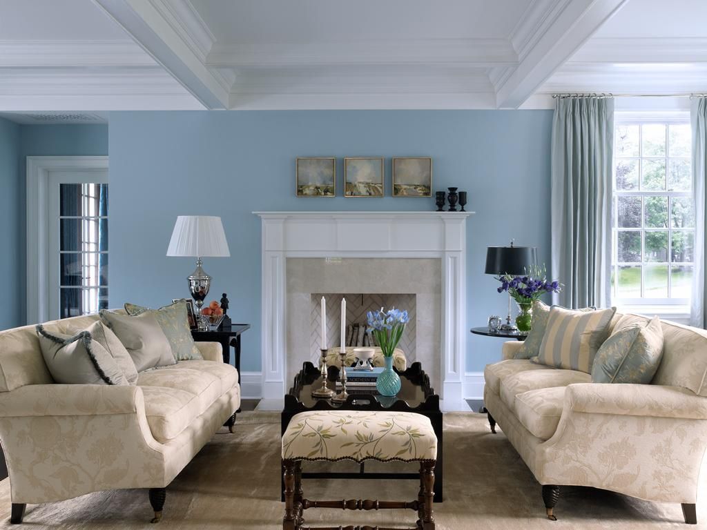 Image result for light blue  living room"