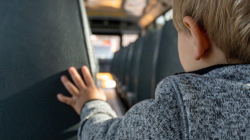 School Bus, Interior Of School Bus, School Boy