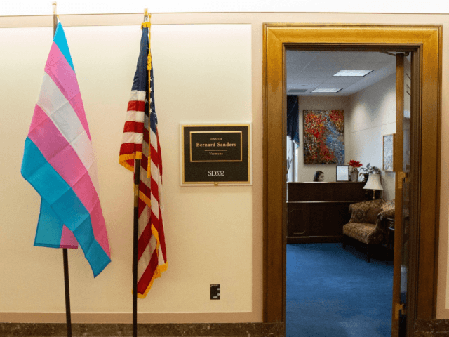 Discrimination has no place in our society. I am proud to display this flag as a symbol of my support for transgender people across the country. We must stand with transgender people in all of our communities.