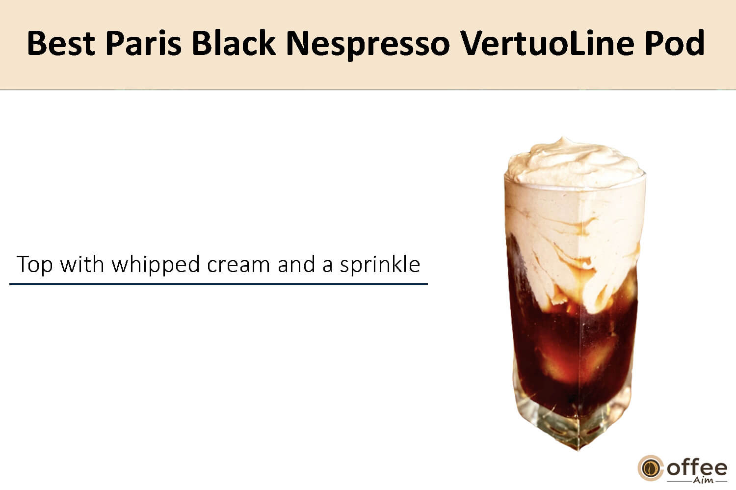 In this image, I elucidate the preparation instructions for crafting the finest Nespresso Paris Black Vertuo coffee pod.