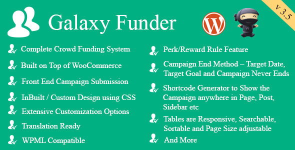 Galaxy Funder - Sistema de crowdfunding WooCommerce