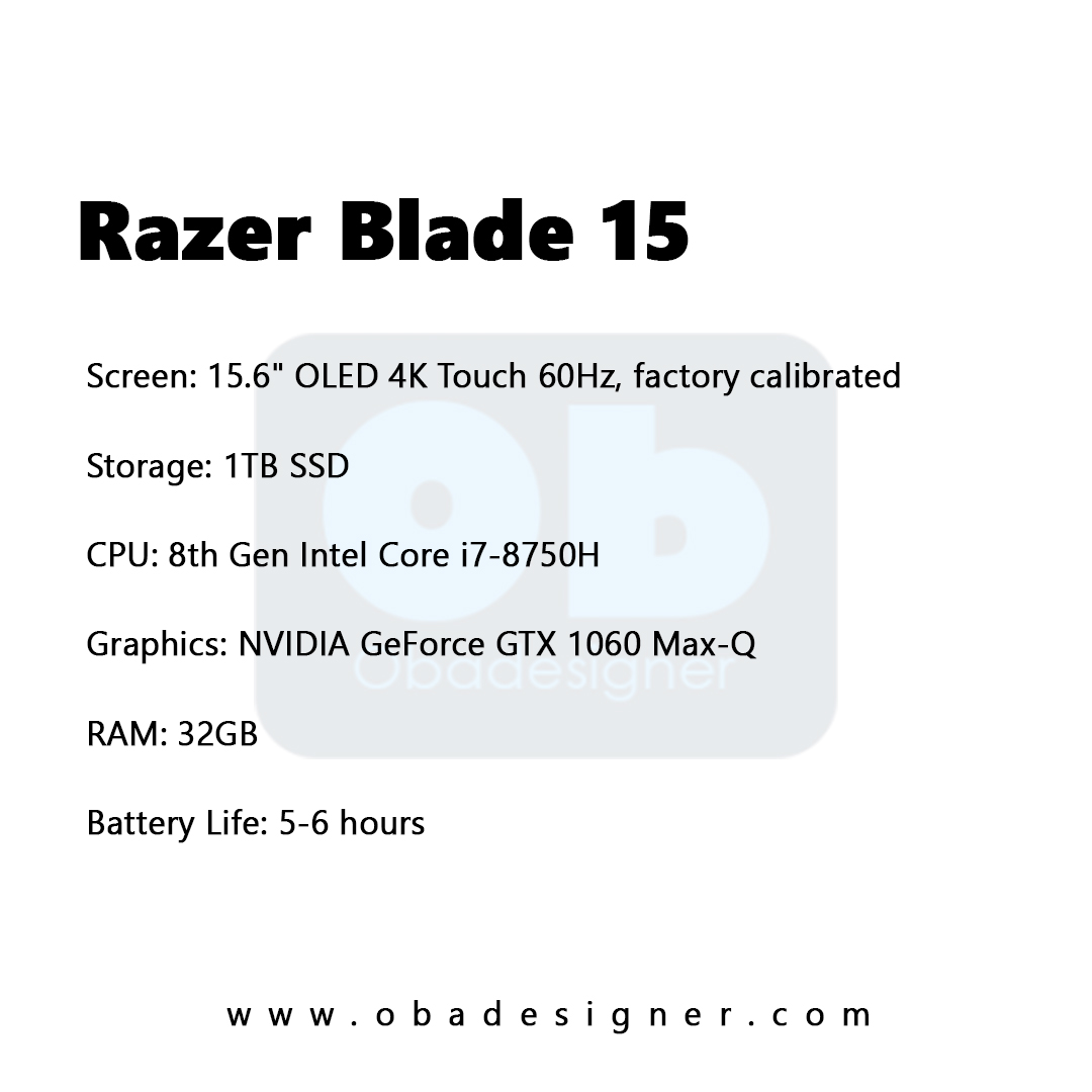 Razer Blade 15 specs