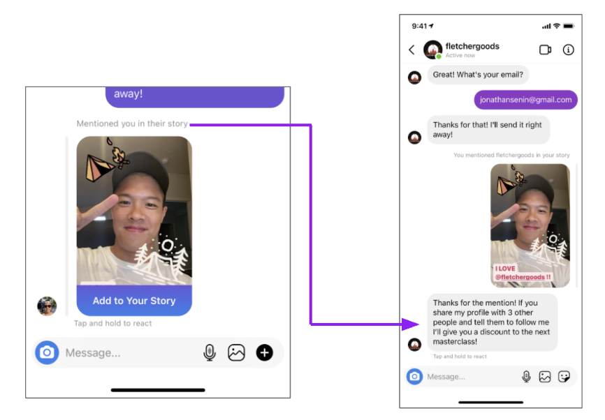 how to use manychat to build instagram relationships