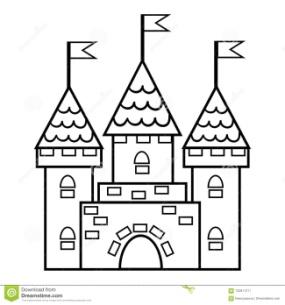 Livro Para Colorir, Castelo Ilustração do Vetor - Ilustração de ...