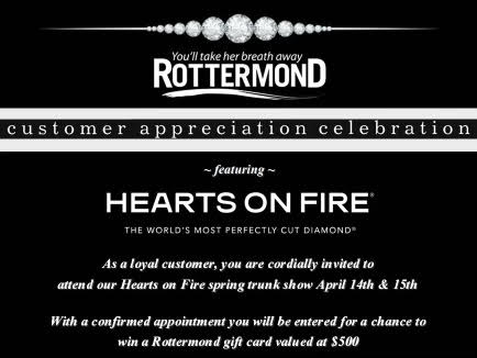 Hearts On Fire trunk sale at customer appreciation celebration