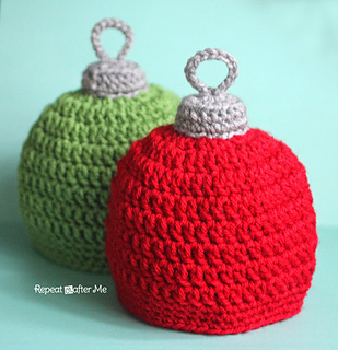 crochet hats that look like christmas ornaments
