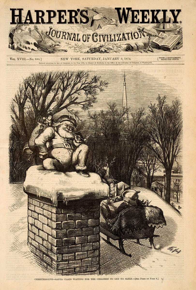 thomas nast santa claus 1874