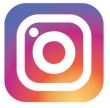 Multi-colored, pink, blue, purple, and orange Instagram logo
