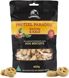 Treat Hunters - Bacon and Kale Dog Biscuits Dry Bag Dog Treats Dog Food Dog Biscuit Dog Treat Dog Candy for Small and Large Dogs Healthy Snacks Puppy Snacks 