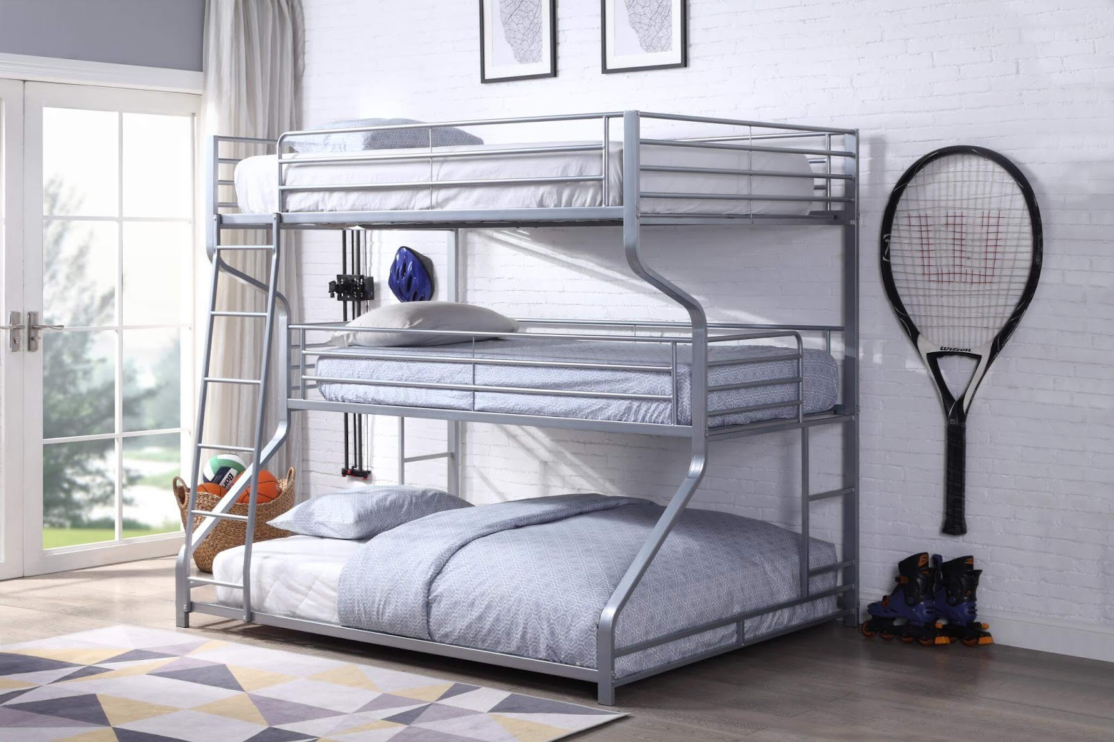 Mẫu giường tầng rẻ giá đẹp làm bằng sắt 4