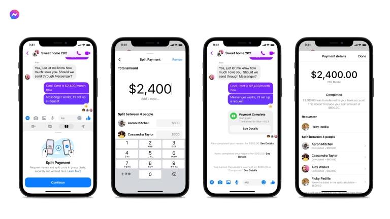Messenger's upcoming Split Payments feature