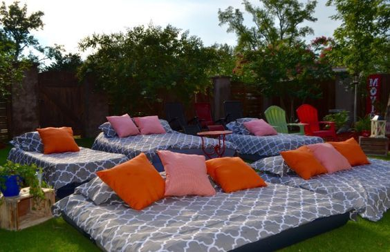 Air beds can be used outside in the backyard or during camping