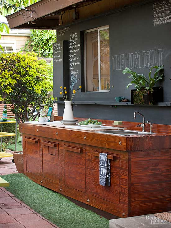 Outdoor Kitchen Made from Repurposed Cabinets: These 10 DIY Outdoor Kitchen Ideas will add some flare to your outdoor space and save you money. 