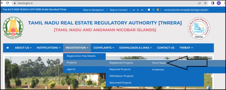 List of registered projects with TNRERA
