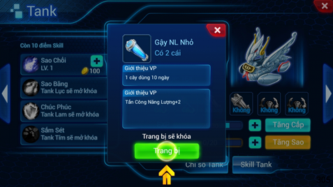 nang cap pham chat tang trong game BangBang Mobile