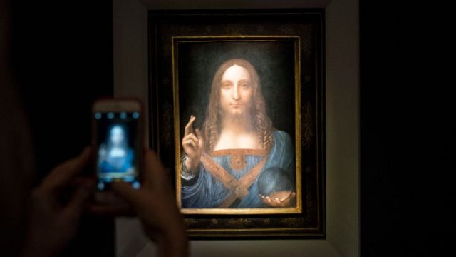 El Salvator Mundi, un cuadro atribuido a Da Vinci y que fue vendido en 2017.