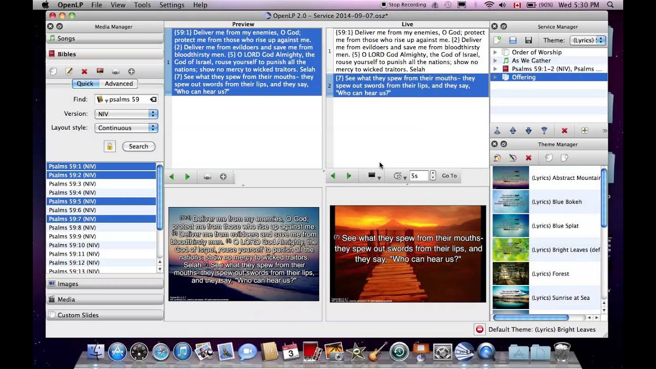 bible verse presentation software