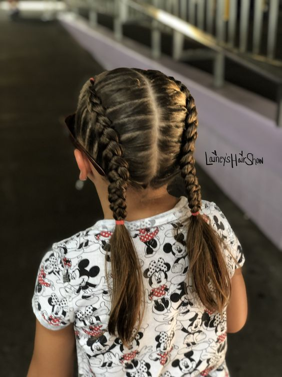 Another look at the french braids depicted by a young baby girl