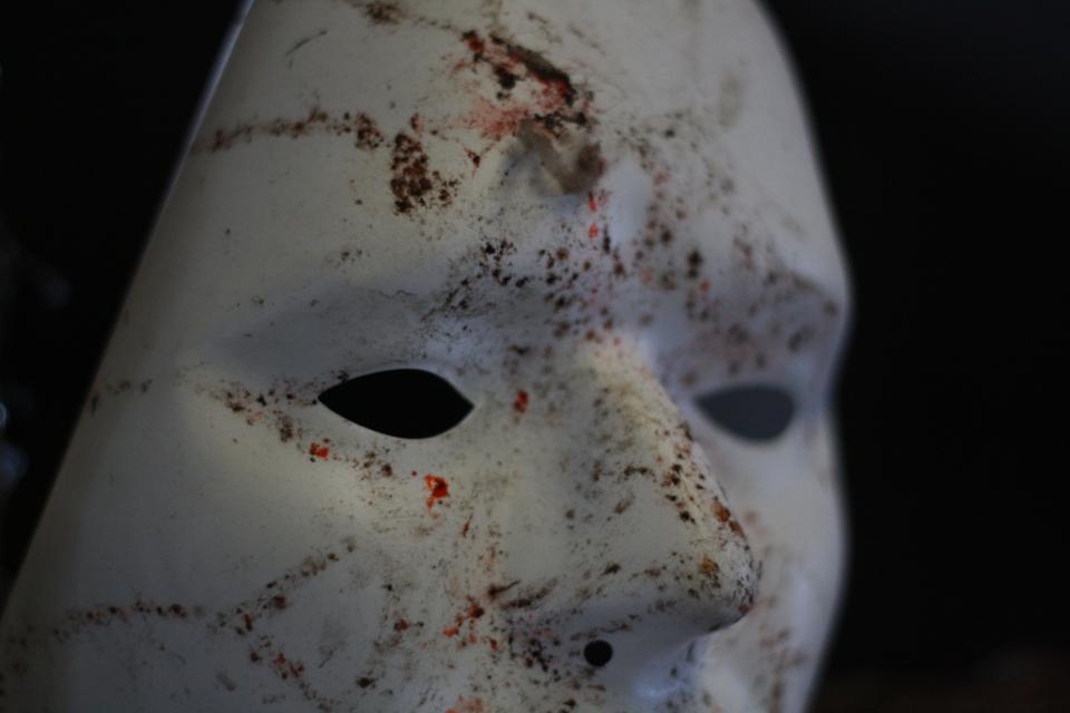 mask, theatre, white, face, scary, horror, blood, halloween