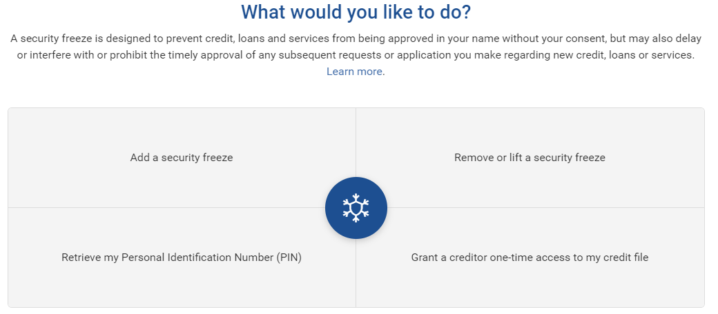 Steps to an Experian Credit Freeze