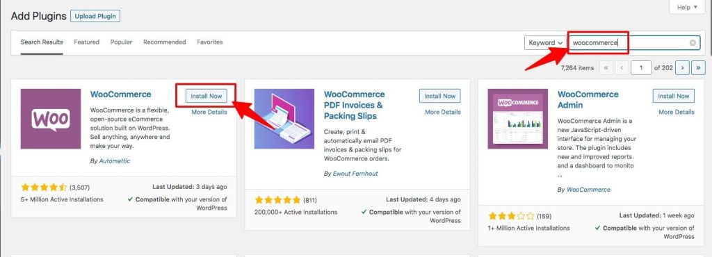 Installing WooCommerce in WordPress - free ecommerce plugin
