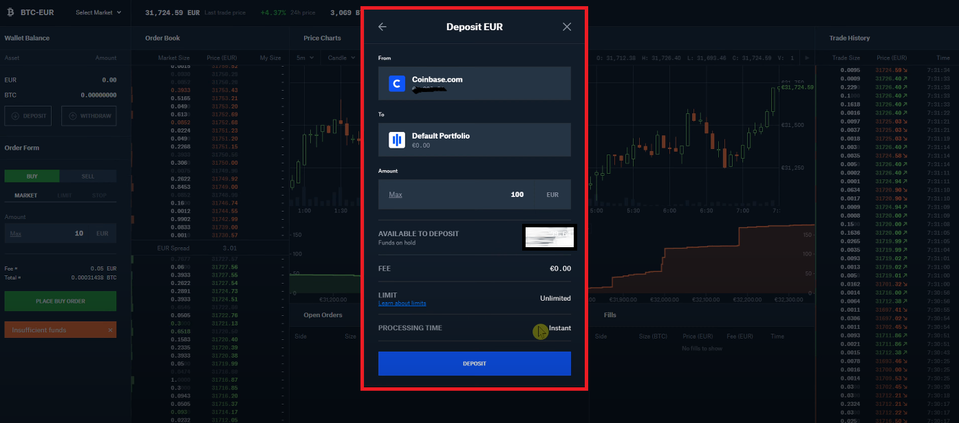 How to transfer from Coinbase to Coinbase Pro 3