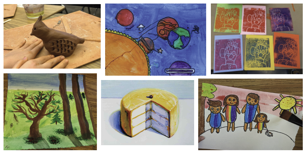 Collage of LASD art projects