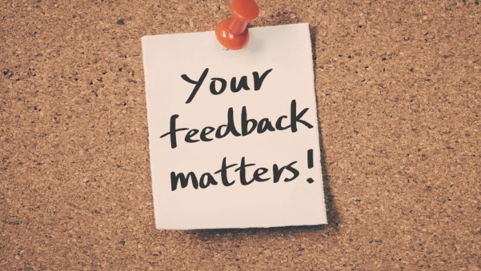 Your feedback matters graphic