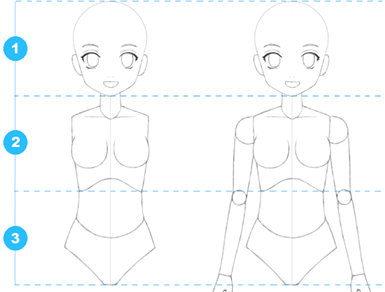 how to draw a anime body for beginners