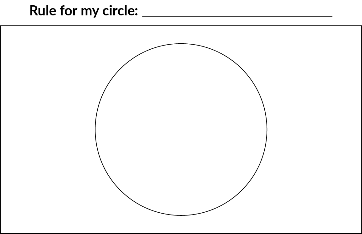 An empty circle, with the heading 'Rule for my circle.'