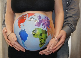 pregnant belly painting ideas