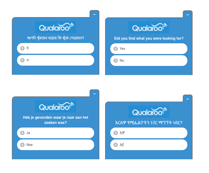 Qualaroo Survey Language Variations