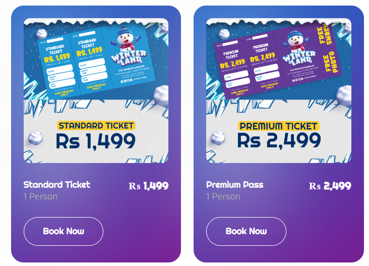 Winterland Lahore Ticket Price