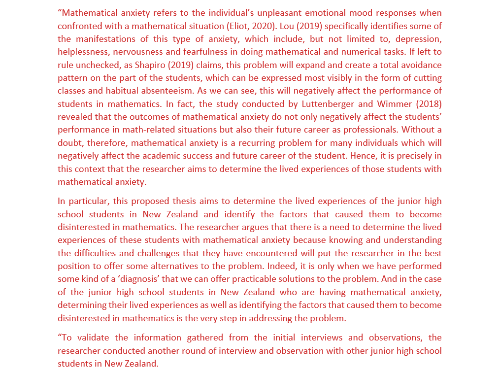 how to make background of the study in thesis