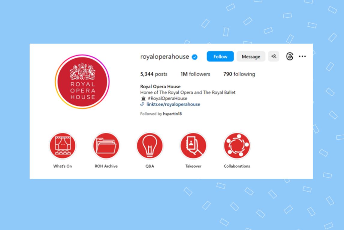 Image showing how to showcase events using an Instagram highlight 