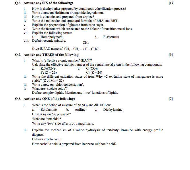 Education: CHEMISTRY MARCH 2017 HSC