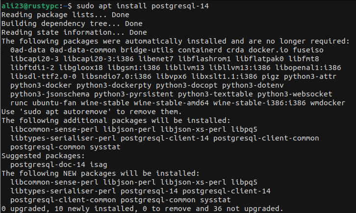 install PostgreSQL on ubuntu 22.04