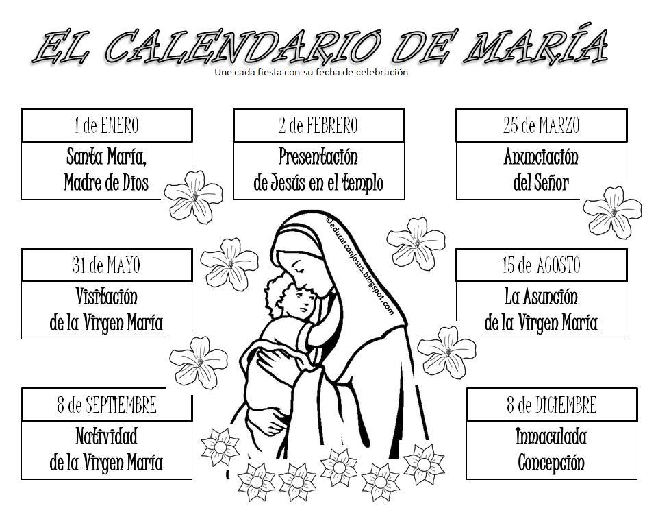 Resultado de imagen de maria madre de jesus biblia para colorear