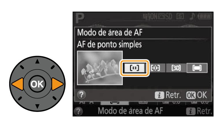 Tipos de ponto de foco Nikon