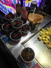 travel as a vegan with vegan stinky tofu from a market in Yangshuo, China