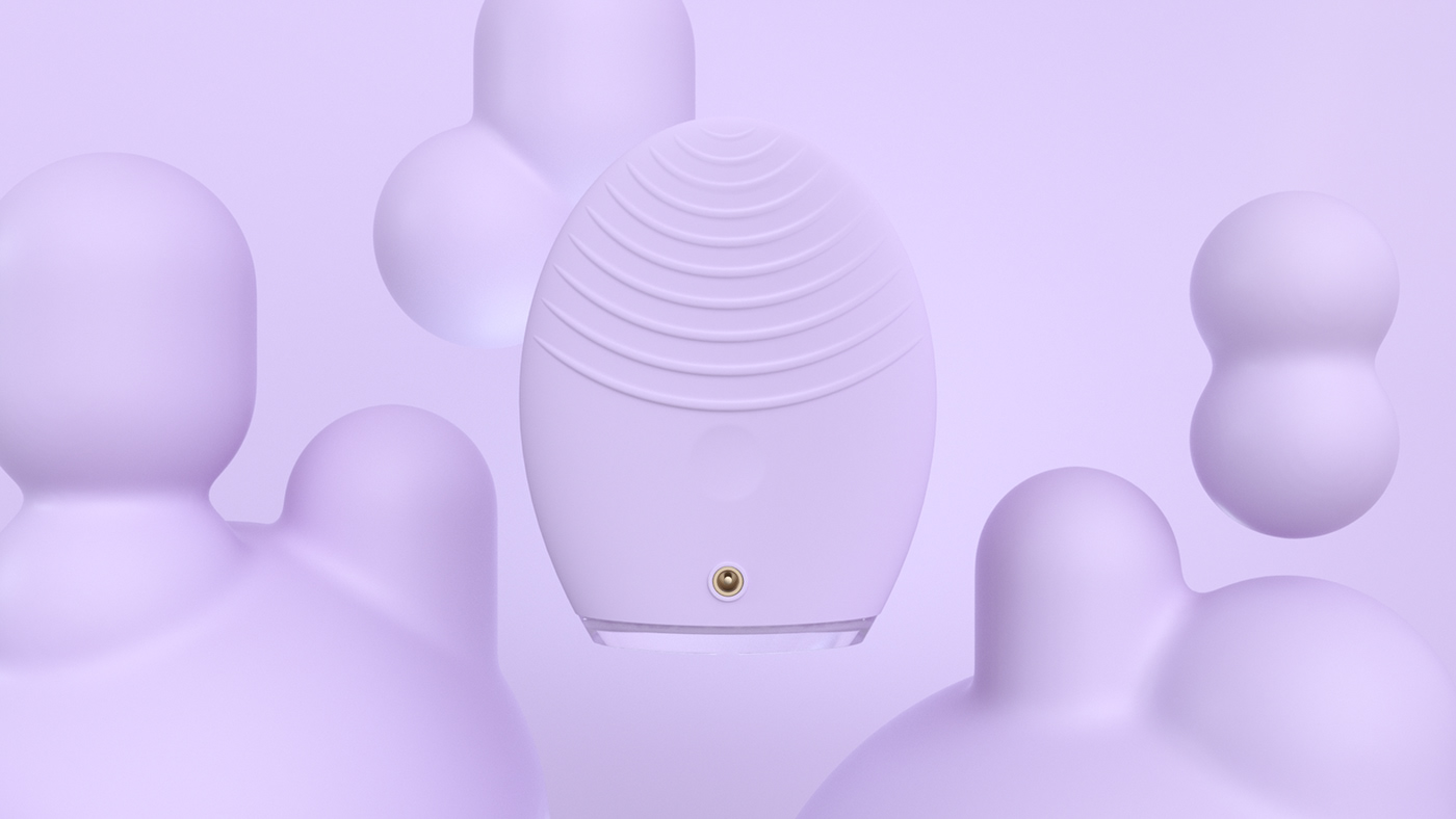 foreo Luna 3 3D animation  art direction  motion graphics  octane Octane Render pink Liquid