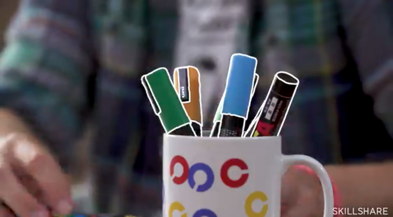 creative cup of markers