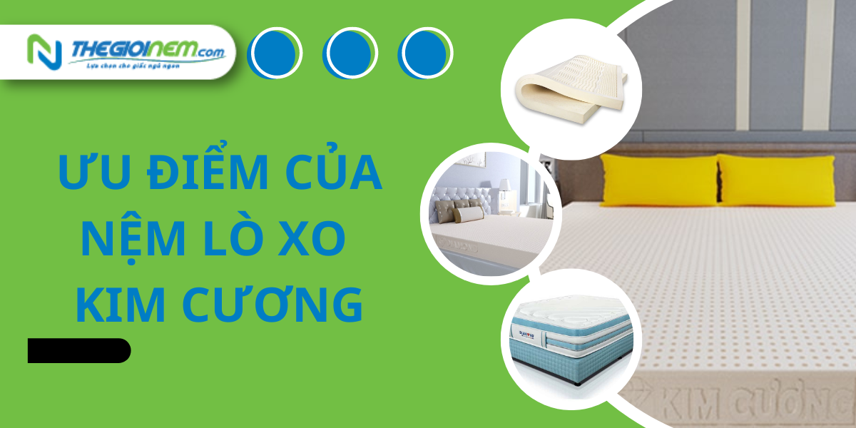 Nệm lò xo Kim Cương Cần Thơ giá rẻ | Thegioinem.com