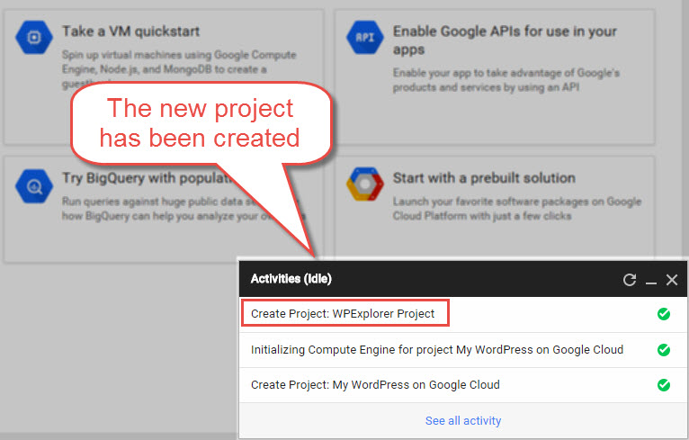 google-cloud-wordpress-011-novo projeto criado notificação