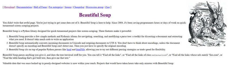 BeautifulSoup – предназначен для парсинга HTML и XML