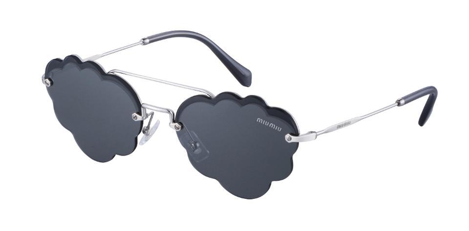 Black scallop edged eyewear by Miu MIu