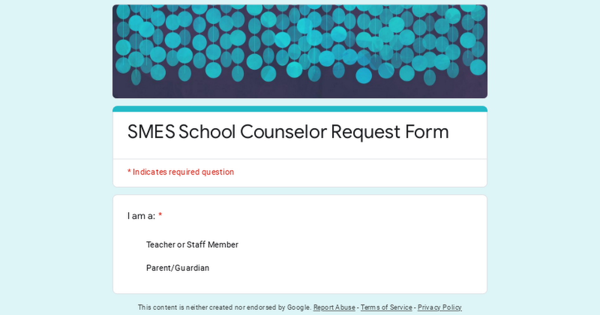 SMES School Counselor Request Form
